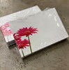 KORT 6x9 CM 3 CERISE GERBERA 1x50
