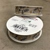 BAND 25 MM ÄNGSBLOM NA/SVART